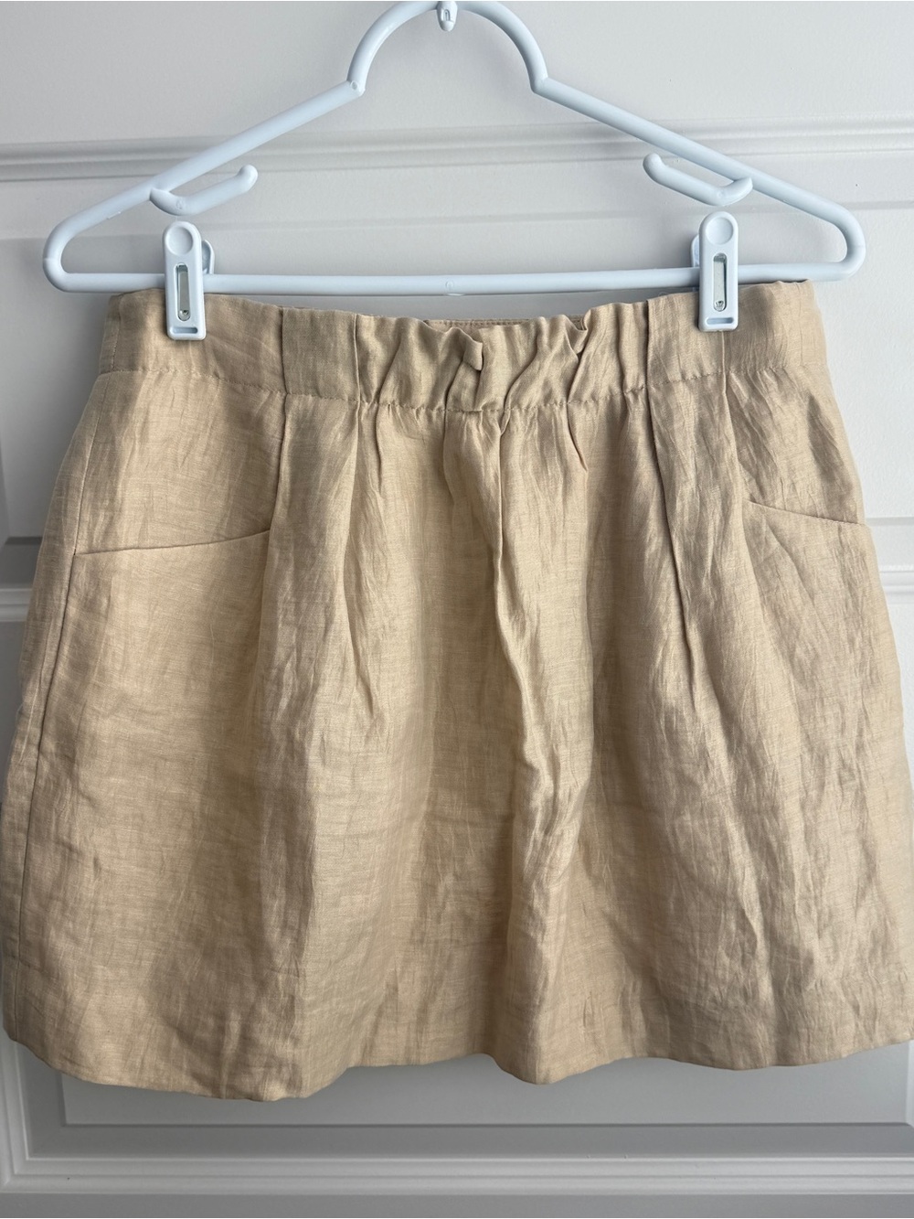J.Crew Women’s Linen Blend Skirt - Size 2 | Beige Neutral | Casual Summer Skirt